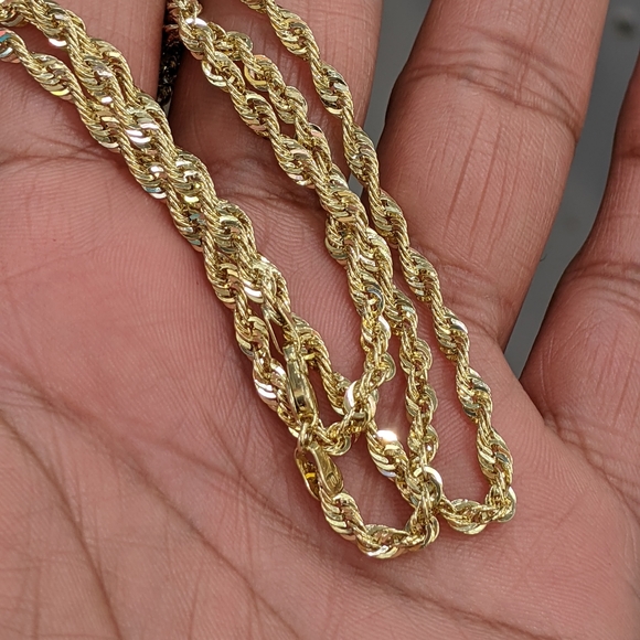 10k Real Goldld Rope Chain 3.5mm 24 Inches